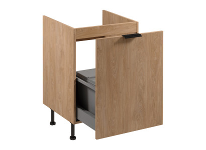 Beige keittiöroskakori lajittelujärjestelmällä