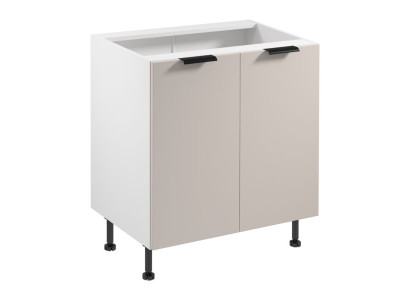 Modulaarinen keittiö kaksinkertaisilla valkoisilla ovilla