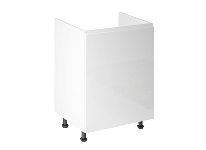 Liikkuva kaappi altaan alla, valkoinen keittiökaappi