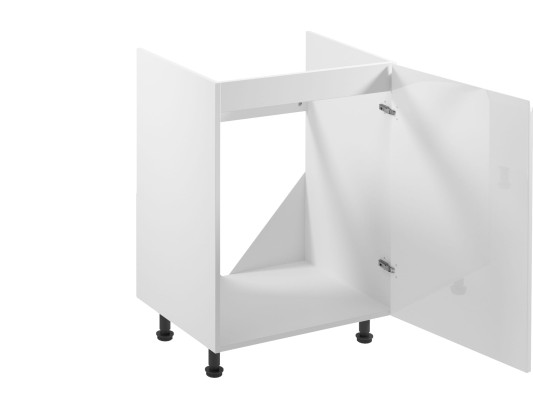 Liikkuva kaappi altaan alla, valkoinen keittiökaappi