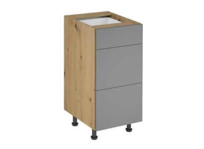 Keittiökaappi, jossa on 3 laatikkoa