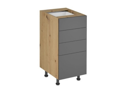 Liikkuva keittiö, jossa laatikoita