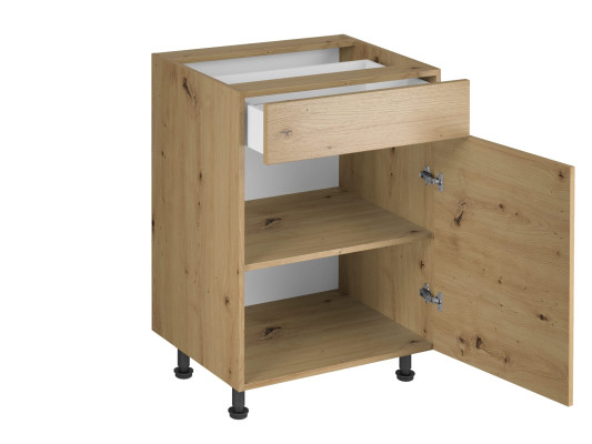 Liikkuva keittiö, jossa on laatikko ja alatasot