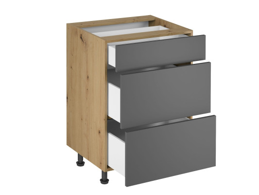 Liikkuva keittiöhana laatikoilla ja 3 laatikon keittiökaappi