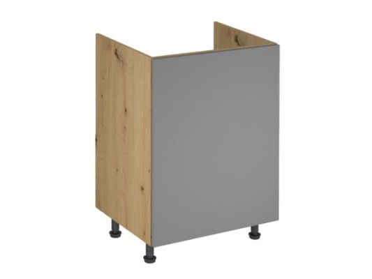 Harmaa liikkuva kaappi pesualtaan alla