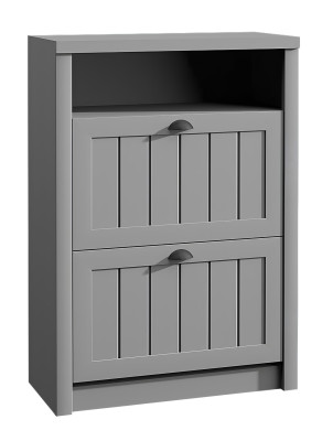 Kenkäkaappi, jossa on avautuvat ovet