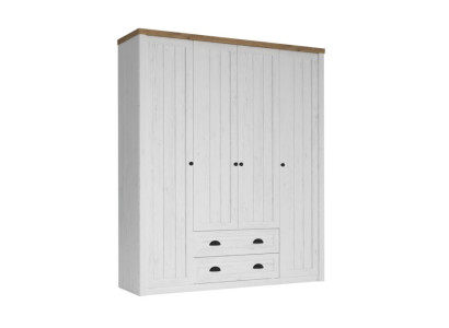 Kangaskaappi laatikoilla ja vaateripustimella