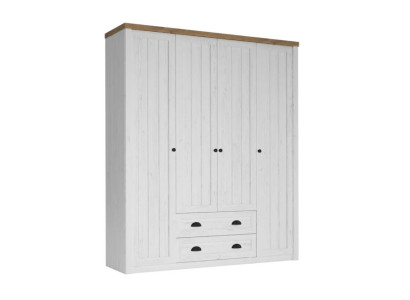 Kangaskaappi laatikoilla ja vaateripustimella