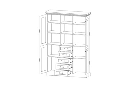 Suuri keittiökaappi laatikoilla