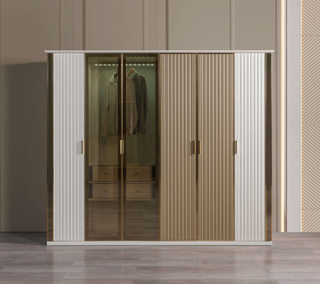 Moderni ylellinen lasikaappi, 234 cm