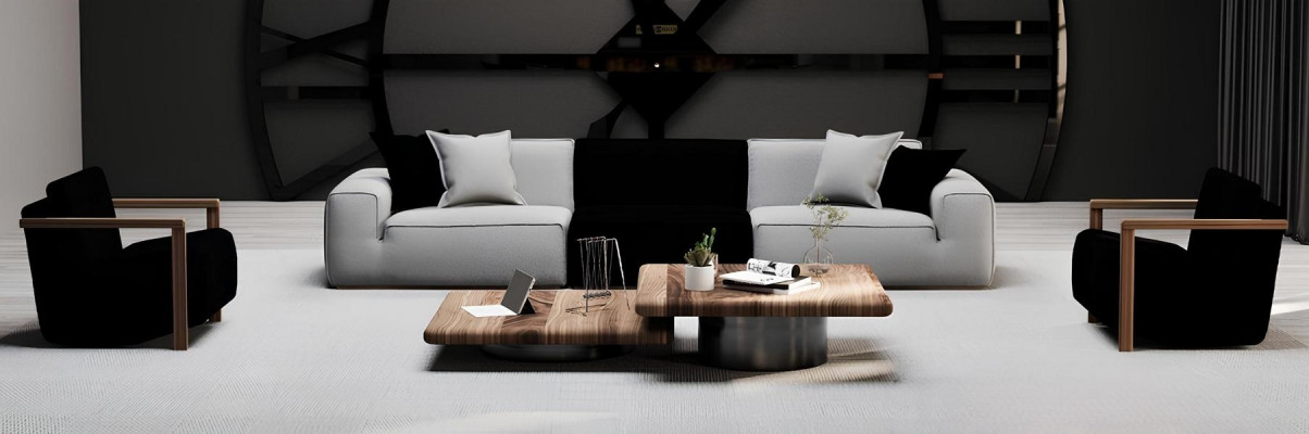 Sohva kahdella nojatuolilla tyylikkääseen olohuoneeseen