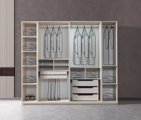 Moderni mattalasi kulmakaappi suurella suunnittelulla