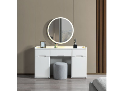 Moderni kompakti meikkipöytä makuuhuoneeseen