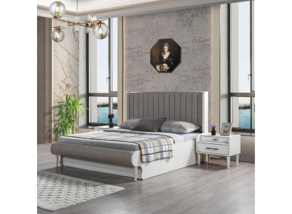 Tyylikäs 3-osainen huonekalusarja sängyllä + 2 yöpöytää