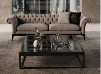 Moderni sohva kolmelle, muotoilun kauneus, mukavuus