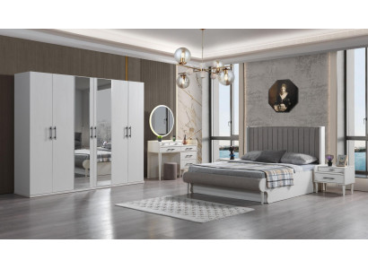 Koko makuuhuoneen kalustepaketti 6 osaa sänky vaatekaappi modernit yöpöydät