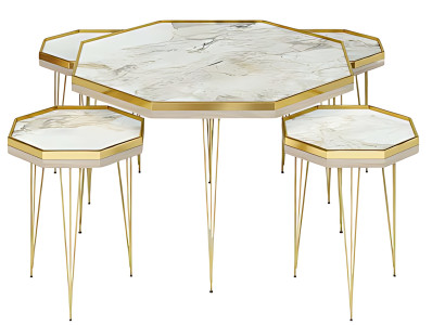 Puinen kahvipöytäsetti