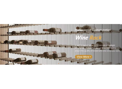 Tyylikäs musta ruostumattomasta teräksestä valmistettu viinikaappi modernilla muotoilulla