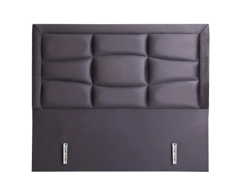 Moderni harmaa sänky tekstiili- ja puupatjalla