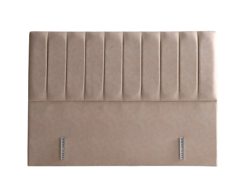 Beige tekstiilivuode tyylikkäällä patjalla