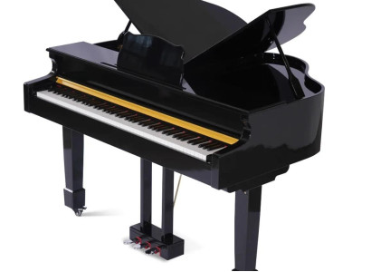 Kiiltävä musta digitaalipiano