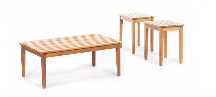 Moderni matala pöytä tyylikkäällä terassille