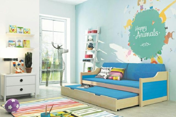 Sohva, jossa on vuode- ja laatikkotoiminto, parivuode, kerrossänky, David-sängyt