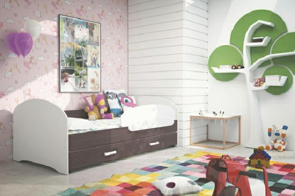 Nuorten sänky, massiivipuinen sänky laatikolla, Luki TS sänky