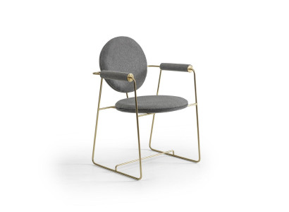 Ruokailuhuoneen tuoli Designer-tuoli käsinojilla Moderni huonekalupöytätuoli Pehmustettu tuoli