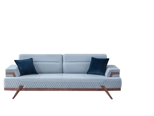 Modernit sohvat Designer Blauer 3-paikkainen pehmustettu sohva Nahka-istuimet Uusi