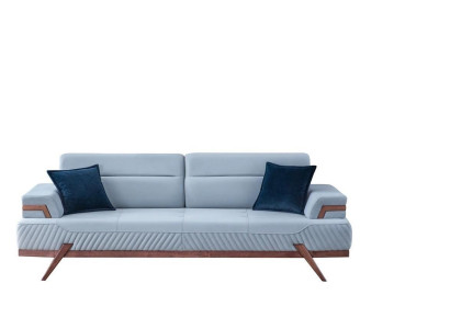Modernit sohvat Designer Blauer 3-paikkainen pehmustettu sohva Nahka-istuimet Uusi