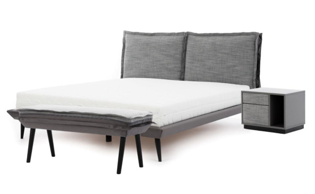 Valkoinen sänky Boxspring-sänky 180x200 makuuhuoneen design kaksoishotelli moderni huonekalut