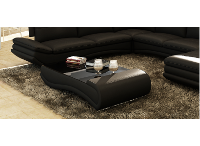 Sofatisch Design Olohuone Lasi Nahka Soffa Kulmasohva Pöytä Kahvi Sivupöytä