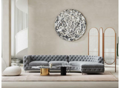 Chesterfield Istuimien Muotoilu Lounge-sohva Tekstiili Kulmasohva L-muotoinen Olohuonekalusto