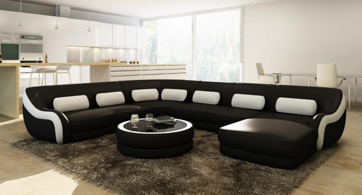 Luxus Design -sohva, pöytä, sivupöydät, olohuone, italialainen tyyli