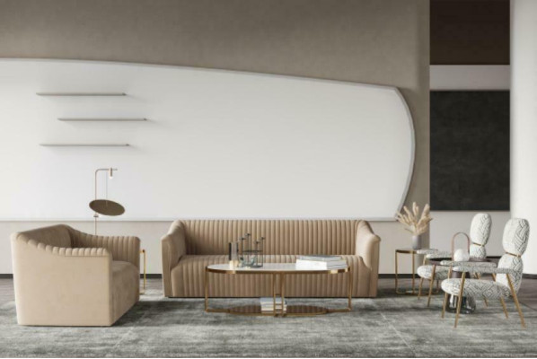 3+1 -istuttava sohvakalusto Relax-samettinen istumalounasdesign uusi sohva- ja loungekokonaisuus