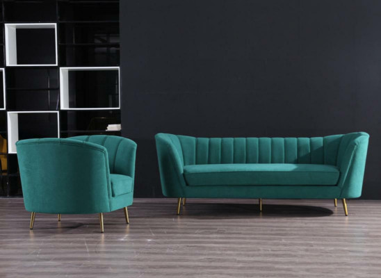 Rentoutava asuinalue Samt-istuinmallinen sohvaryhmä Lounge 3+1 -paikkainen huonekalu