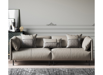 Suunnittelu Italialaiset huonekalut Big xxl 3-istuttava nahkasohta Luxury sohva