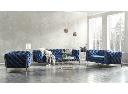 Chesterfield Samettisohva Polsteroitu Sohvakalusto Kalustot XXL Iso Sohva