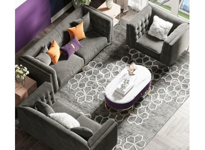 Stoff Wohnlandschaft Relax Istuinkuvio Soverhoilu Lounge-sohvat Samettisohva 3-paikkainen sohva