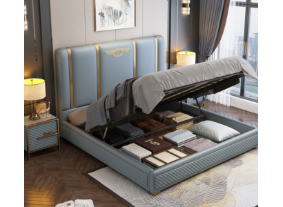 Bett Polster Design Luksus Metallivuode Parivuode Nukkumis Huone Nahka