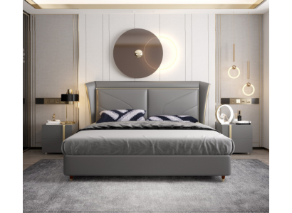 Bett Polster Design -luksus kaksoishotellisänky Parisänky Nahka 180x200 cm