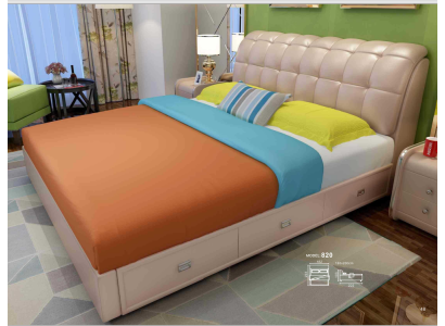 Bett Polster Design Luxus Deko Kaksois Hotellivuode Avio Nukkumis Huone Nahka