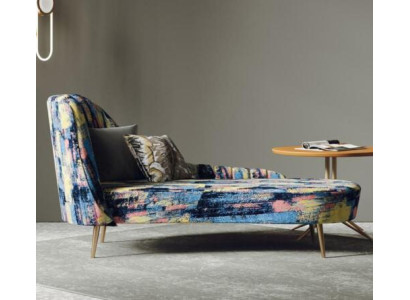 Chaise longue verhoilu tekstiili moderni rento istuin luksus kaluste asuinala
