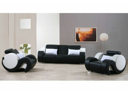Sohvastiivistö Sofa Tyynysohva Sohvasarja 3+1+1 Nahka Sofa Kokonaisuus Uusi 1094