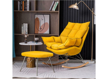 Sessel Metall Design -tyynykeinutuoli istuinhuoneen keinutuoli