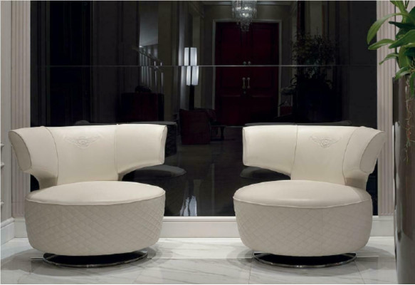 Sessel Design -sohva Istuin Nahka Lepo Club -tyyny Luxus Korvat
