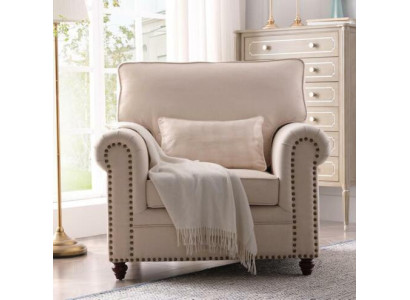 Sessel Stoff -sofa Yksiöhuonekalu Rentouttava Istuin Design-sova Lepo Tekstiili maalaistyyli