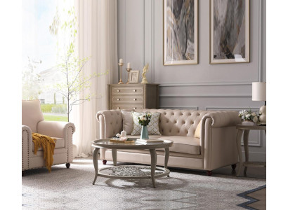 Sohvaryhmä Chesterfield 321 Asuinalue Istutusdesign-sohva Soivankalvoinen Nahkasohva