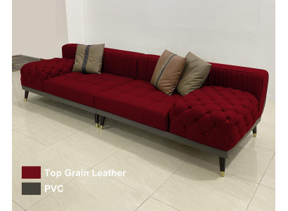 Chesterfield Suuri Sohva Luxus Huonekalut Divaani Pehmustetut Sohvat 4 Hengen